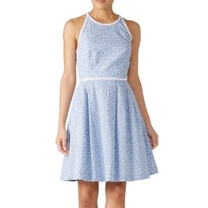 Lilly Pulitzer Blue Striped Eyelet Tori Dress